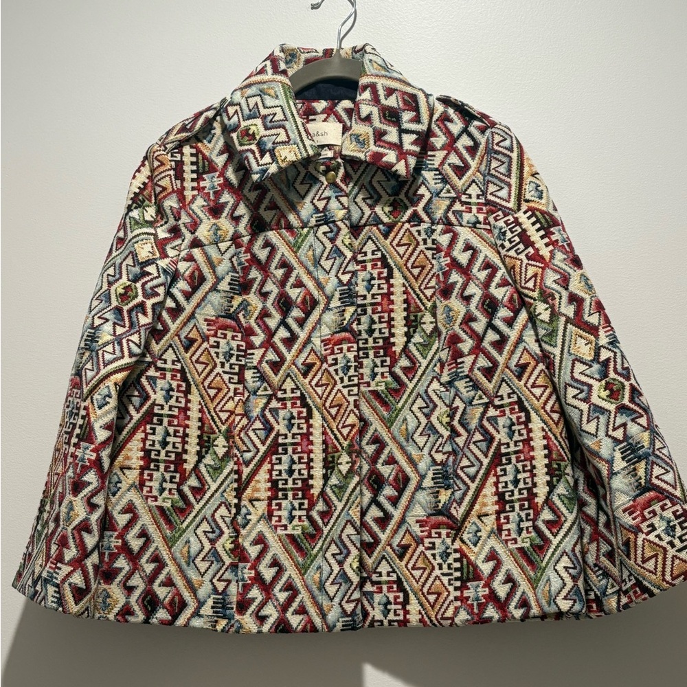 ba&sh Multicolor Geometric Pattern Coat